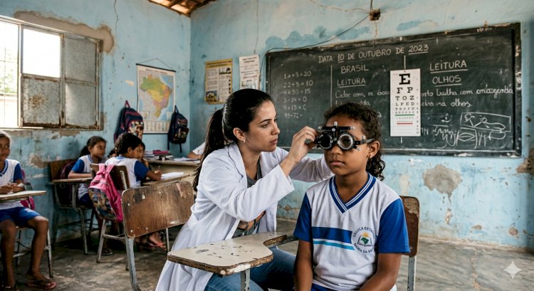 Candeias distribui óculos para poucos enquanto maioria segue sem enxergar o abandono na educação